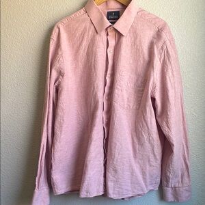 Stafford Pink Casual Button Down Shirt